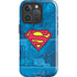 DC Comics Superman Logo Background Pattern iPhone 16 Pro Max Impact Case